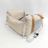 White car dog bed, dog carrier for car, pet travel accessories, dog transport in car, dog car seat, dog travel bed, Australian pet travel, secure dog carrier In Australia - Darrahopens