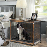 Darrahopens Pet Care > Dog Supplies > Dog Carriers & Crates Wooden Pet Crate & Dog Cage End Table