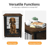 Darrahopens Pet Care > Dog Supplies > Dog Carriers & Crates Wooden Pet Crate & Dog Cage End Table