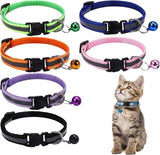 Darrahopens Pet Care > Dog Supplies > Dog Collars, Leads & Harnesses 6-pack cat collars - cat collars with safety buckle - pet collars - dog collars - cat collars with bells - reflective cat collars - adjustable cat collars