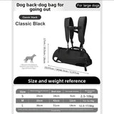 Darrahopens Pet Care > Dog Supplies > Dog Collars, Leads & Harnesses Black Multi-Functional Dog Carrier Backpack and Lift Harness for Hiking and Outdoor Use, Adjustable Breathable Pet Support Sling for Senior or Injured Large Dogs(Size: L)