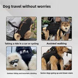 Darrahopens Pet Care > Dog Supplies > Dog Collars, Leads & Harnesses Black Multi-Functional Dog Carrier Backpack and Lift Harness for Hiking and Outdoor Use, Adjustable Breathable Pet Support Sling for Senior or Injured Large Dogs(Size: L)