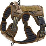 Darrahopens Pet Care > Dog Supplies > Dog Collars, Leads & Harnesses Camouflage Professional Adjustable Tactical Dog Mesh Harness - Reflective No-Pull Pet Vest with Control Handle (XL Size for Weight 75-135 lbs)