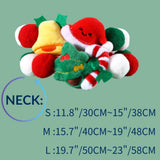 Darrahopens Pet Care > Dog Supplies > Dog Collars, Leads & Harnesses Christmas Pet Pom-Pom Adjustable Cotton Collar Set(2-Pack Size L) - Cat and Dog Holiday Costume, Cute Bell Hat and Tree Umbrella Designs