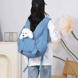 Darrahopens Pet Care > Dog Supplies > Dog Collars, Leads & Harnesses dog carrier vest, hands-free pet carrier, small dog carrier, dog hiking gear, pet travel accessories, Australian pet supplies, dog walking accessories, pet carrier vest -Blue