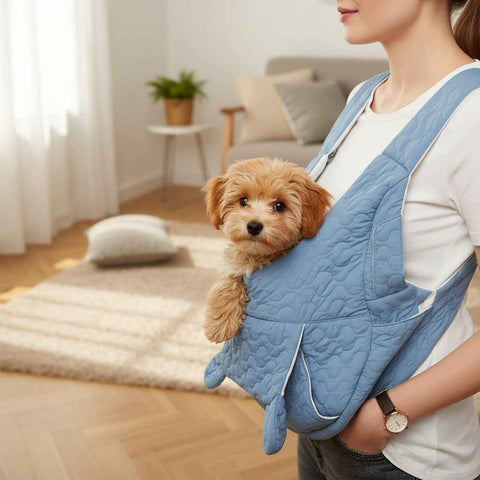Darrahopens Pet Care > Dog Supplies > Dog Collars, Leads & Harnesses dog carrier vest, hands-free pet carrier, small dog carrier, dog hiking gear, pet travel accessories, Australian pet supplies, dog walking accessories, pet carrier vest -Blue