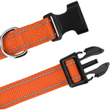 Darrahopens Pet Care > Dog Supplies > Dog Collars, Leads & Harnesses Dog Collar, Classic Adjustable Reflective Nylon Collar Suitable For Medium Dogs, Orange, 2.5Cm Width