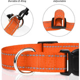 Darrahopens Pet Care > Dog Supplies > Dog Collars, Leads & Harnesses Dog Collar, Classic Adjustable Reflective Nylon Collar Suitable For Medium Dogs, Orange, 2.5Cm Width