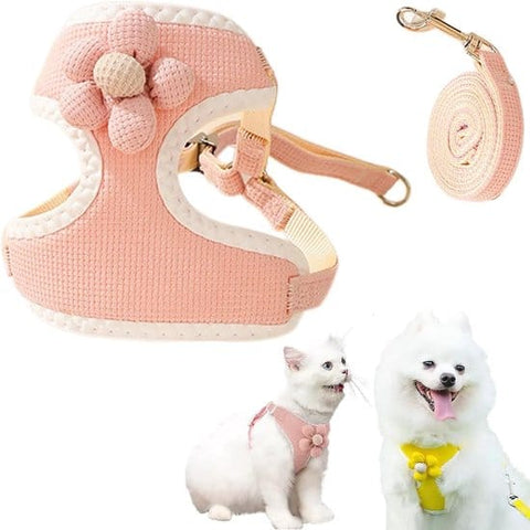 Darrahopens Pet Care > Dog Supplies > Dog Collars, Leads & Harnesses Dog harness - dog harness - dog harness small dog - Anti-pull harness - Y-shaped harness - Pet harness - Cat escape harness - Adjustable harness for small and medium dogs (pink, size M)