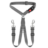 Darrahopens Pet Care > Dog Supplies > Dog Collars, Leads & Harnesses Dual-Head Pet Car Seat Belt with 360° Swivel Tangle-Free Leash for Two Dogs - Adjustable Safety Restraint for Car Travel and Outdoor Walking, Reflective Nylon Webbing (Blue) In Australia - Darrahopens