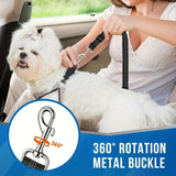 Darrahopens Pet Care > Dog Supplies > Dog Collars, Leads & Harnesses Dual-Head Pet Car Seat Belt with 360° Swivel Tangle-Free Leash for Two Dogs - Adjustable Safety Restraint for Car Travel and Outdoor Walking, Reflective Nylon Webbing (Blue) In Australia - Darrahopens