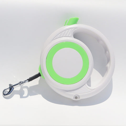 Darrahopens Pet Care > Dog Supplies > Dog Collars, Leads & Harnesses Green-white Heavy Duty Retractable Dog Leash with Ergonomic Wide Handle - Automatic Tangle-Free Extending Lead for Large and Medium Dogs - Carbon Fiber Texture