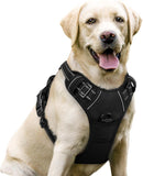 Darrahopens Pet Care > Dog Supplies > Dog Collars, Leads & Harnesses Harness for Dogs, Anti-Strain, Pet Harness, Adjustable, Outdoor Pet Vest 3M Reflective Strip, Oxford Cloth Material, Dog Vest, Easy to Control, Suitable for Small, Medium, Large Dogs, Large