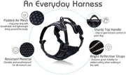 Darrahopens Pet Care > Dog Supplies > Dog Collars, Leads & Harnesses Harness for Dogs, Anti-Strain, Pet Harness, Adjustable, Outdoor Pet Vest 3M Reflective Strip, Oxford Cloth Material, Dog Vest, Easy to Control, Suitable for Small, Medium, Large Dogs, Large
