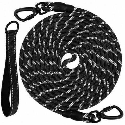 Darrahopens Pet Care > Dog Supplies > Dog Collars, Leads & Harnesses Large Dog Leash Black 02