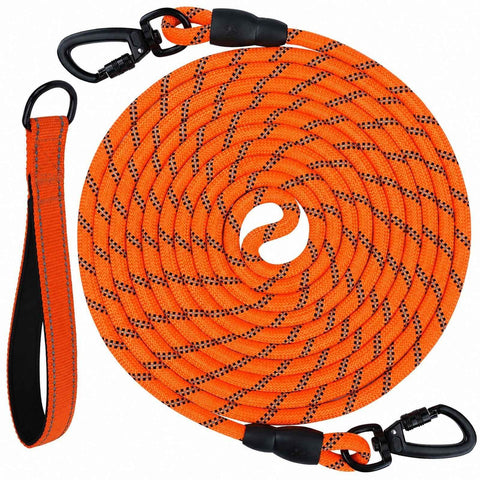 Darrahopens Pet Care > Dog Supplies > Dog Collars, Leads & Harnesses Large Dog Leash Orange 02