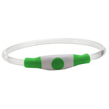 Darrahopens Pet Care > Dog Supplies > Dog Collars, Leads & Harnesses Light-Up Pet Dog Collars USB Rechargeable Pet Collar Adjustable Size Pet Collar Green - L