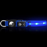 Darrahopens Pet Care > Dog Supplies > Dog Collars, Leads & Harnesses Luminous LED Pet Dog Collar Light-up USB Rechargeable Dog Collar Blue - M