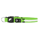 Darrahopens Pet Care > Dog Supplies > Dog Collars, Leads & Harnesses Luminous LED Pet Dog Collar Light-up USB Rechargeable Dog Collar Green - L