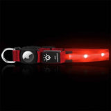 Luminous LED Pet Dog Collar Light-up USB Rechargeable Dog Collar Red - M