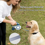 Darrahopens Pet Care > Dog Supplies > Dog Collars, Leads & Harnesses Multi-function Automatic Retractable Pet Leash: High-Strength Anti-Break, One-Click Lock, Comfortable Grip, Eco-Friendly Waste Disposal, 3 Meters/118.11 Inches for Secure Dog Walking(blue)