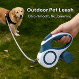 Darrahopens Pet Care > Dog Supplies > Dog Collars, Leads & Harnesses Multi-function Automatic Retractable Pet Leash: High-Strength Anti-Break, One-Click Lock, Comfortable Grip, Eco-Friendly Waste Disposal, 5 Meters/196.85 Inches for Secure Dog Walking(blue)