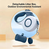 Darrahopens Pet Care > Dog Supplies > Dog Collars, Leads & Harnesses Multi-function Automatic Retractable Pet Leash: High-Strength Anti-Break, One-Click Lock, Comfortable Grip, Eco-Friendly Waste Disposal, 5 Meters/196.85 Inches for Secure Dog Walking(claret-red)
