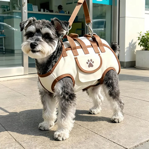 Darrahopens Pet Care > Dog Supplies > Dog Collars, Leads & Harnesses Oxford Fabric Pet Three-in-One Travel System: Horizontal Back Design Protects Spine, Four-Leg Separation, Three Uses in One: Kennel, Backpack, and Leash/M size [recommended weight 8-13 kg] In Australia - Darrahopens