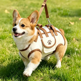 Darrahopens Pet Care > Dog Supplies > Dog Collars, Leads & Harnesses Oxford Fabric Pet Three-in-One Travel System: Horizontal Back Design Protects Spine, Four-Leg Separation, Three Uses in One: Kennel, Backpack, and Leash/Size S [recommended weight 4-8 kg] In Australia - Darrahopens