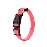 Darrahopens Pet Care > Dog Supplies > Dog Collars, Leads & Harnesses Pet LED Light-Up Collar, Large, Adjustable, USB Rechargeable, for Cats and Dogs, Nighttime Anti-Lost - Pink