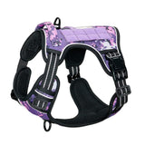 Darrahopens Pet Care > Dog Supplies > Dog Collars, Leads & Harnesses Purple Professional Adjustable Tactical Dog Mesh Harness - Reflective No-Pull Pet Vest with Control Handle (XL Size for Weight 75-135 lbs)