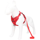 Darrahopens Pet Care > Dog Supplies > Dog Collars, Leads & Harnesses Red Reflective Mesh Dog Harness and Leash Set - Adjustable No-Pull Vest - S