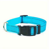 Darrahopens Pet Care > Dog Supplies > Dog Collars, Leads & Harnesses Reflective Dog Collar with Adjustable Nylon Webbing – Safe & Visible Pet Gear for Walks, Outdoor Adventures, and Nighttime Visibility (S, Black) In Australia - Darrahopens