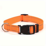 Darrahopens Pet Care > Dog Supplies > Dog Collars, Leads & Harnesses Reflective Dog Collar with Adjustable Nylon Webbing – Safe & Visible Pet Gear for Walks, Outdoor Adventures, and Nighttime Visibility (S, SkyBlue) In Australia - Darrahopens