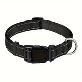 Darrahopens Pet Care > Dog Supplies > Dog Collars, Leads & Harnesses Reflective Dog Collar with Adjustable Nylon Webbing – Safe & Visible Pet Gear for Walks, Outdoor Adventures, and Nighttime Visibility (XL, Green) In Australia - Darrahopens