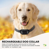 Darrahopens Pet Care > Dog Supplies > Dog Collars, Leads & Harnesses Rooster Farms Dog Bark Training Collar Citronella + Sound Rechargeable Automatic