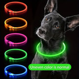 Darrahopens Pet Care > Dog Supplies > Dog Collars, Leads & Harnesses USB Rechargeable LED Glow Pet Collar, Soft Silicone Night Safety Dog & Cat Collar with 6 Colors, 3 Modes, Adjustable Length for Small, Medium, Large Pets, Ideal for Evening Walks and Outdoor Visibility (M, Red) In Australia - Darrahopens