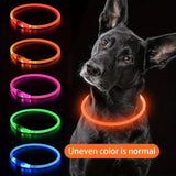 Darrahopens Pet Care > Dog Supplies > Dog Collars, Leads & Harnesses USB Rechargeable LED Glow Pet Collar, Soft Silicone Night Safety Dog & Cat Collar with 6 Colors, 3 Modes, Adjustable Length for Small, Medium, Large Pets, Ideal for Evening Walks and Outdoor Visibility (M, Red) In Australia - Darrahopens