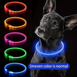 Darrahopens Pet Care > Dog Supplies > Dog Collars, Leads & Harnesses USB Rechargeable LED Glow Pet Collar, Soft Silicone Night Safety Dog & Cat Collar with 6 Colors, 3 Modes, Adjustable Length for Small, Medium, Large Pets, Ideal for Evening Walks and Outdoor Visibility (M, Red) In Australia - Darrahopens