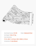 Darrahopens Pet Care > Dog Supplies > Dog Collars, Leads & Harnesses VEVOR Peel and Stick Wallpaper, 45cm x 10m Contact Paper White Line Art Botanical Floral Waterpoof Self Adhesive, Easy to Clean Wall Decorative Vinyl Roll for Bedroom Kitchen Office Bathroom