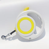 Darrahopens Pet Care > Dog Supplies > Dog Collars, Leads & Harnesses Yellow-white Heavy Duty Retractable Dog Leash with Ergonomic Wide Handle - Automatic Tangle-Free Extending Lead for Large and Medium Dogs - Carbon Fiber Texture
