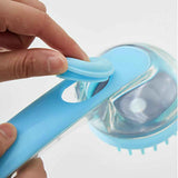 Darrahopens Pet Care > Dog Supplies > Dog Grooming Supplies 2-in-1 Pet Bath Brush with Built-in Shampoo Dispenser Dog Shampoo Bubble Maker Dog Cat Bathing Grooming Tool Blue