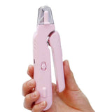 Darrahopens Pet Care > Dog Supplies > Dog Grooming Supplies 2-in-1 Pet Nail Grinder with LED Lights USB Rechargeable Dog Nail Clippers Cats Claw Trimmer Pink