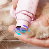 Darrahopens Pet Care > Dog Supplies > Dog Grooming Supplies 2-in-1 Pet Nail Grinder with LED Lights USB Rechargeable Dog Nail Clippers Cats Claw Trimmer Pink