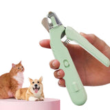 Darrahopens Pet Care > Dog Supplies > Dog Grooming Supplies 2-in-1 Pet Nail Grinder with LED Lights USB Rechargeable Dog Nail Clippers Cats Claw Trimmer Pink
