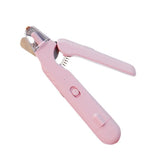 Darrahopens Pet Care > Dog Supplies > Dog Grooming Supplies 2-in-1 Pet Nail Grinder with LED Lights USB Rechargeable Dog Nail Clippers Cats Claw Trimmer Pink