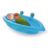Darrahopens Pet Care > Dog Supplies > Dog Grooming Supplies 2 pack Bathtub with Mirror Toy Shower Tub Bathtub Cleaning Tool Plastic Durable Adorable Odorless for Small Parakeet