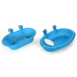 Darrahopens Pet Care > Dog Supplies > Dog Grooming Supplies 2 pack Bathtub with Mirror Toy Shower Tub Bathtub Cleaning Tool Plastic Durable Adorable Odorless for Small Parakeet