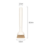 Darrahopens Pet Care > Dog Supplies > Dog Grooming Supplies 2 pack Dish Brush Set with Soap Dispensing Palm Brush Dish Scrub Brush with Soap Dispenser Palm Dish Brush Kitchen Cleaning Brush with Ergonomic Long Handle for Cleaning Sink, Pot, Pan, Cream Yellow
