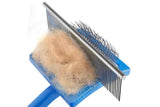 Darrahopens Pet Care > Dog Supplies > Dog Grooming Supplies 2Pcs Dog Slicker Brush & Comb Set for Grooming Detangling & Hair Removal-Blue
